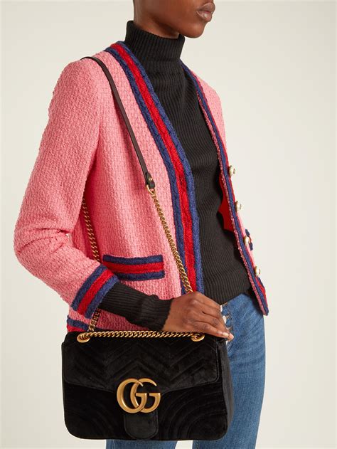 gucci marmont velvet sizes measurements|gucci marmont 2.0 crossbody.